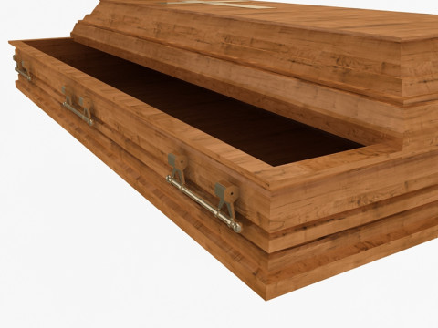 Caixão de madeira Modelo 3D