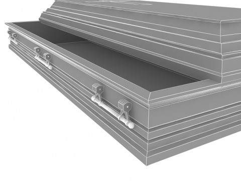 Caixão de madeira Modelo 3D