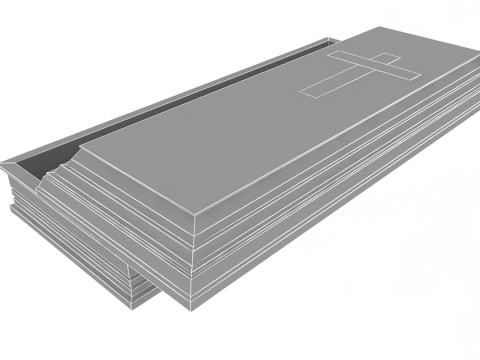 Caixão de madeira Modelo 3D