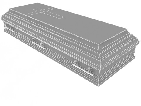 Caixão de madeira Modelo 3D