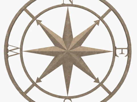 Compass Rose 3D Model