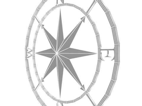 Compass Rose 3D Model