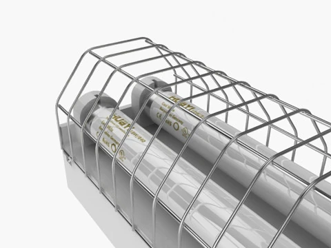Dual Strip Fluorescent Fixture 3D Model