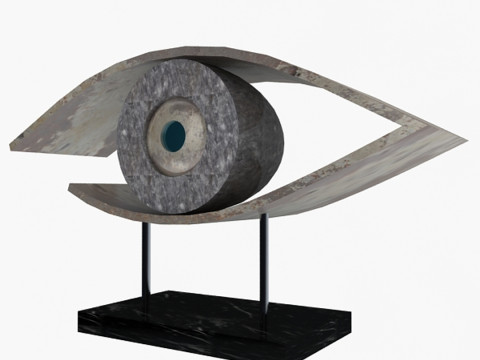 눈 조각 3D 모델