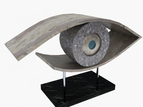 눈 조각 3D 모델