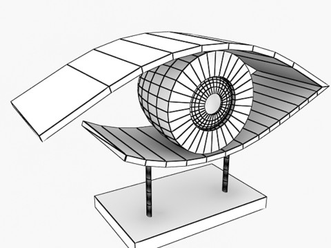눈 조각 3D 모델
