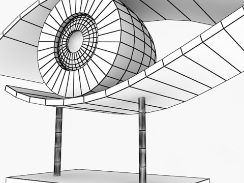 눈 조각 3D 모델