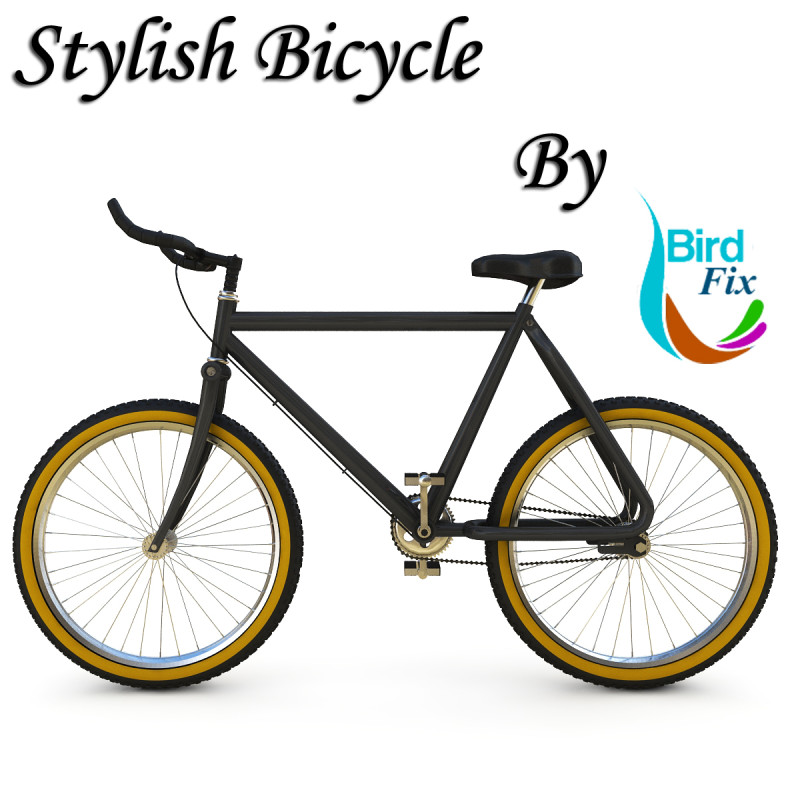 Fiets met vaste versnelling 3D Model .c4d .max .obj .3ds .fbx .stl .blend 