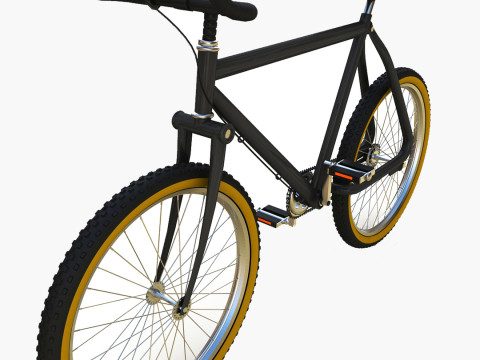 Fiets met vaste versnelling 3D Model
