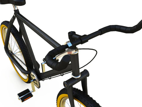 Fixed Gear Bicycle 3D Model