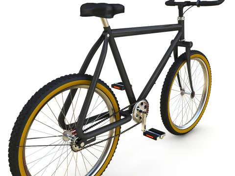 Fixed Gear Bicycle 3D Model