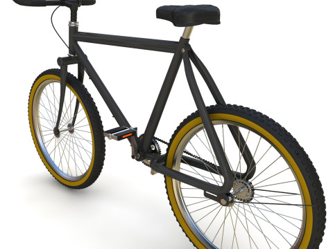 Fiets met vaste versnelling 3D Model