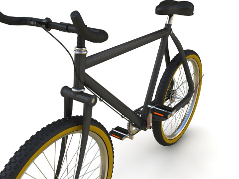 Fiets met vaste versnelling 3D Model