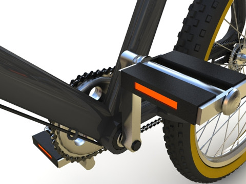 Fiets met vaste versnelling 3D Model