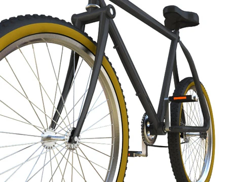 Fixed Gear Bicycle 3D Model