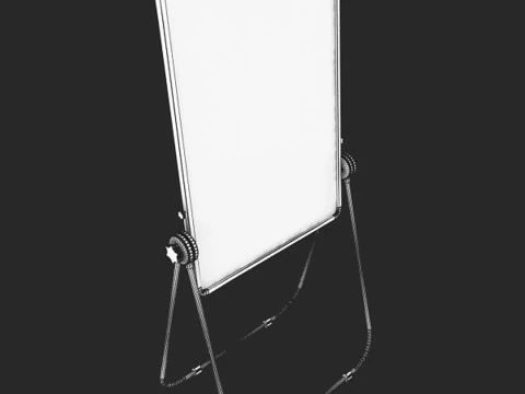 Flip Chart Easel 3D Model