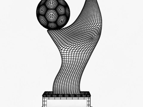 Voetbal trofee 3D Model