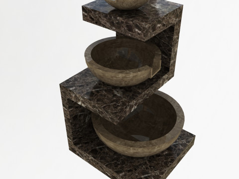 花园喷泉 3D 模型