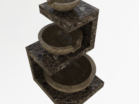 花园喷泉 3D 模型