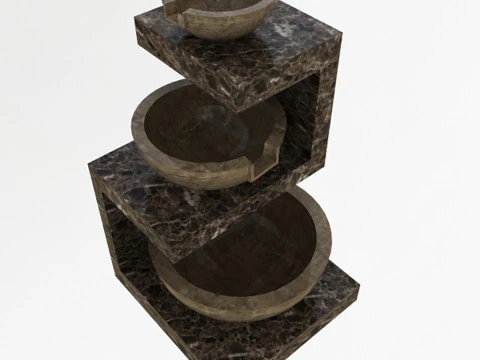 Garden Fountain 3D Model