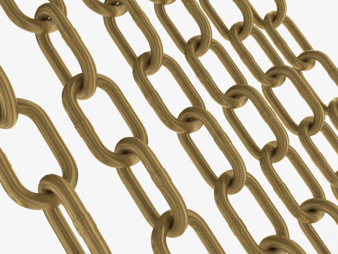 Gouden ketting 3D Model