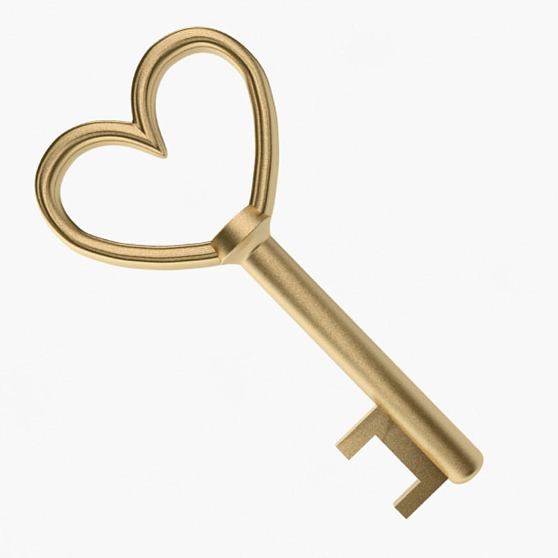 古董金钥匙 3D 模型 .c4d .max .obj .3ds .fbx .stl .blend