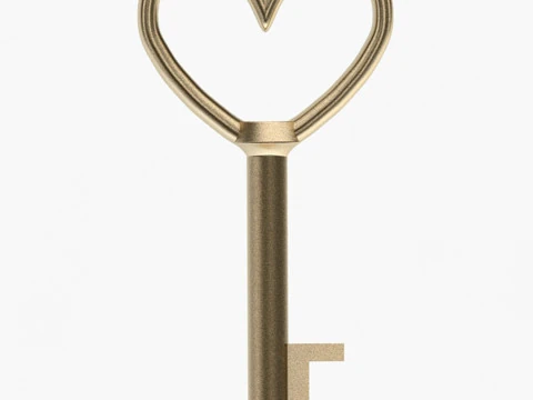 Antique Golden Key 3D Model