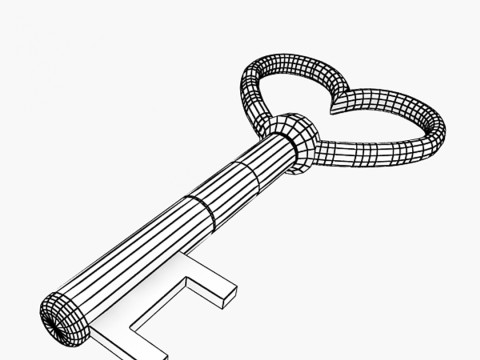 古董金钥匙 3D 模型