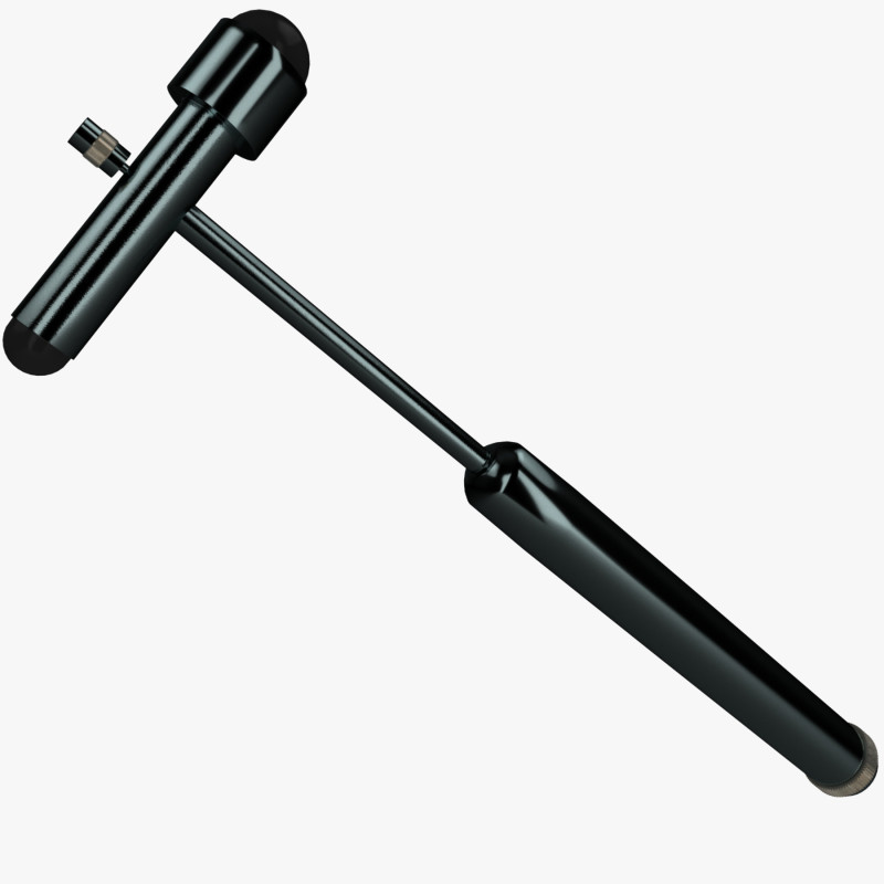 Młotek Taylora z podwójną głowicą i gumową osłoną, srebrny Model 3D .c4d .max .obj .3ds .fbx .stl .blend 