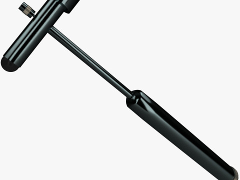 Młotek Taylora z podwójną głowicą i gumową osłoną, srebrny Model 3D