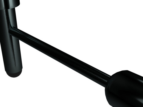 Młotek Taylora z podwójną głowicą i gumową osłoną, srebrny Model 3D