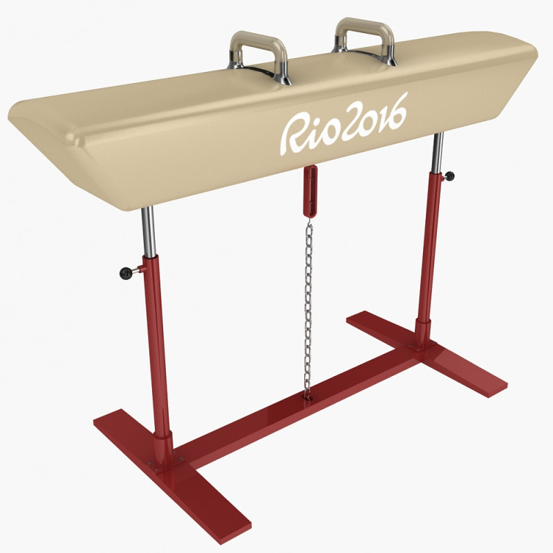 Gymnastics Pommel Horse 3D Model .c4d .max .obj .3ds .fbx .stl .blend 