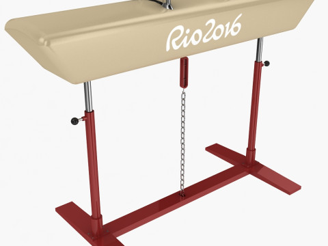 Jimnastik Kulplu Beygir 3D Model