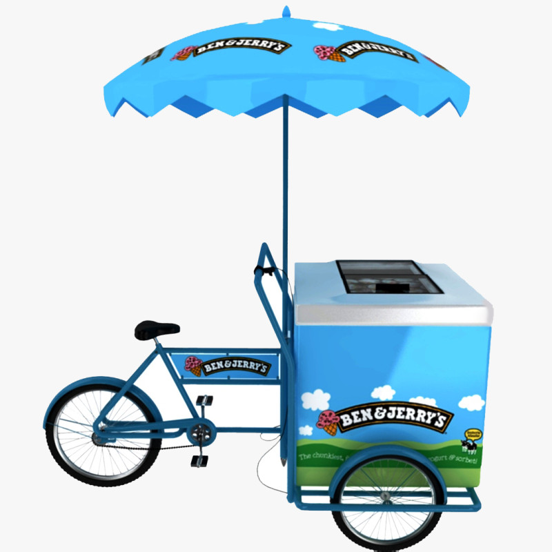 Carretto dei gelati di Ben e Jerry Modello 3D .c4d .max .obj .3ds .fbx .stl .blend 