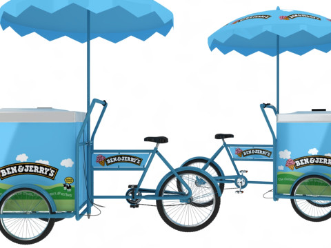 Carretto dei gelati di Ben e Jerry Modello 3D