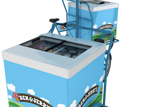 Carretto dei gelati di Ben e Jerry Modello 3D