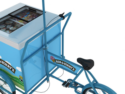 Carretto dei gelati di Ben e Jerry Modello 3D