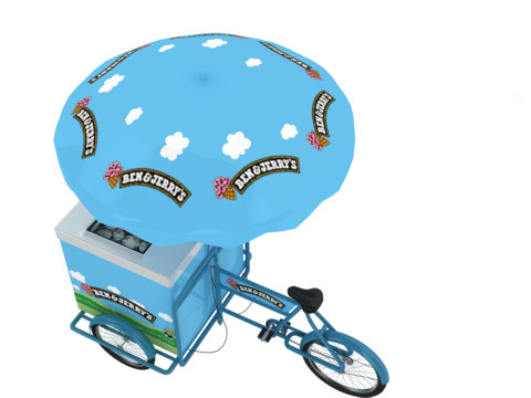 Carretto dei gelati di Ben e Jerry Modello 3D
