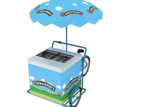 Carretto dei gelati di Ben e Jerry Modello 3D