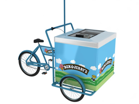 Carretto dei gelati di Ben e Jerry Modello 3D