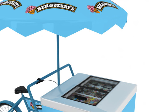 Carretto dei gelati di Ben e Jerry Modello 3D