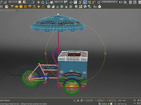 Тележка с мороженым Бена и Джерри 3D Модель