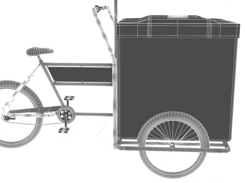 Carretto dei gelati di Ben e Jerry Modello 3D