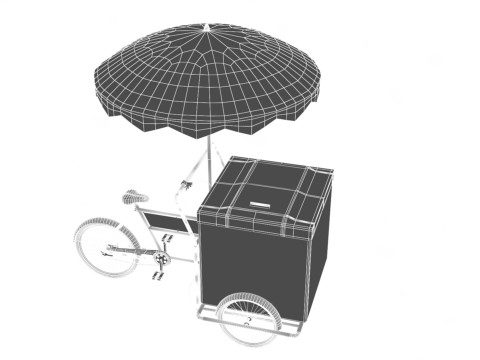 Carretto dei gelati di Ben e Jerry Modello 3D