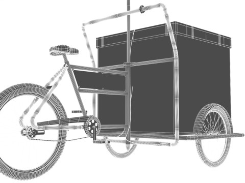 Carretto dei gelati di Ben e Jerry Modello 3D