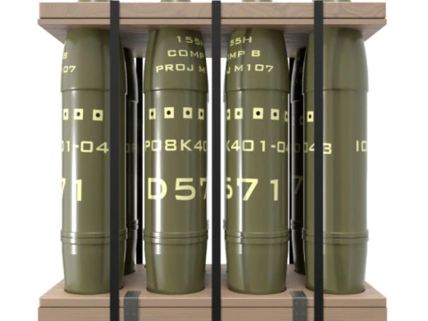Military Artillery Shells 3D Model