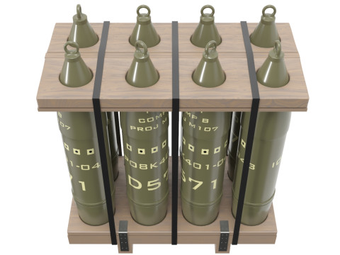 Obus d'artillerie militaire Modèle 3D