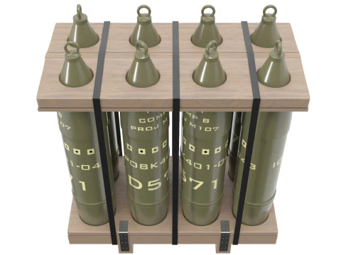 Military Artillery Shells 3D Model