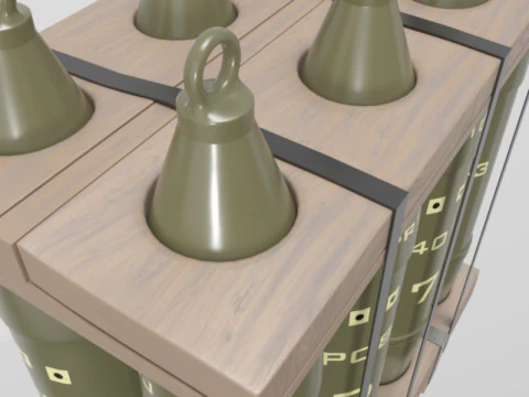 Military Artillery Shells 3D Model