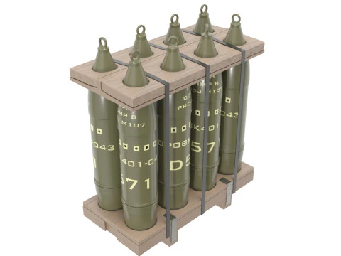 Military Artillery Shells 3D Model